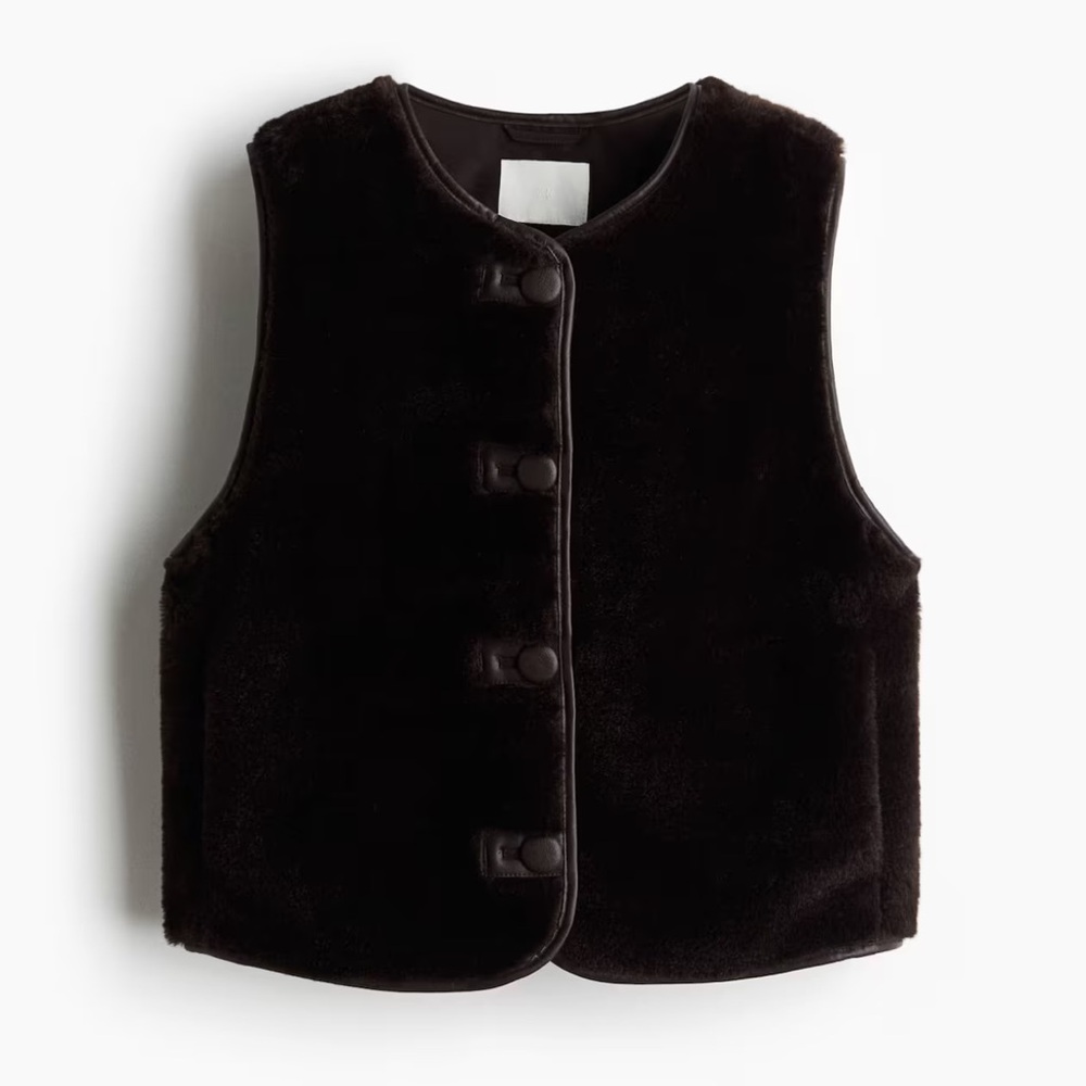 H&M fur vest XS NWT - sold out